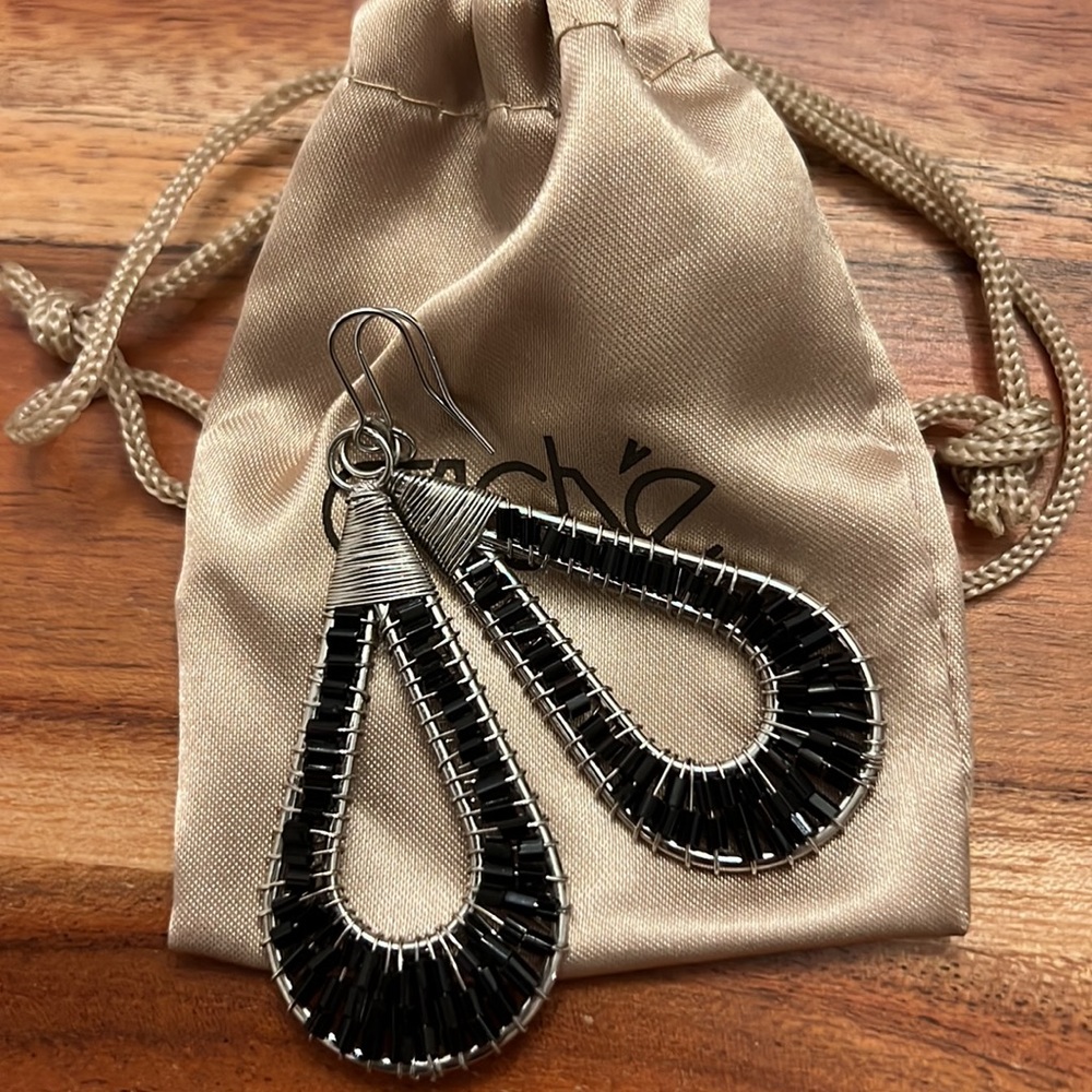 Cache Silver Wire Dangle Earrings - image 3